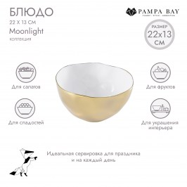 Блюдо 22 х 13 Moonlight MON2598WG